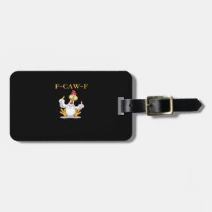 Étiquette À Bagage F-Caw-F Poulet Drôle Rétro Classique