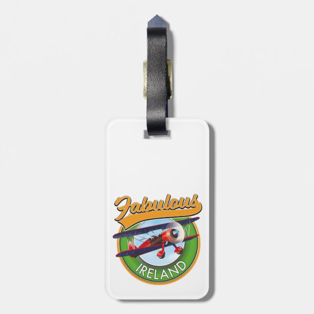Étiquette À Bagage fabuleux patch de voyage en Irlande. (Dos Vertical)