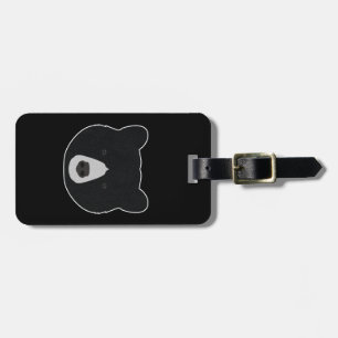 Étiquette À Bagage Face de l'ours noir