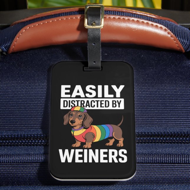 Étiquette À Bagage Facilement Distrait Par Weiners LGBTQ Rainbow Gay (Insitu Rectoal 2)