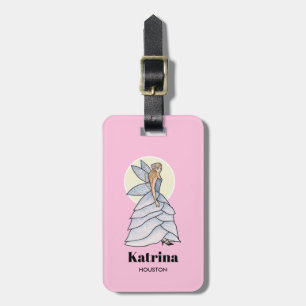 Étiquette À Bagage Fairy Princess Robe Pétale Illustration de mode