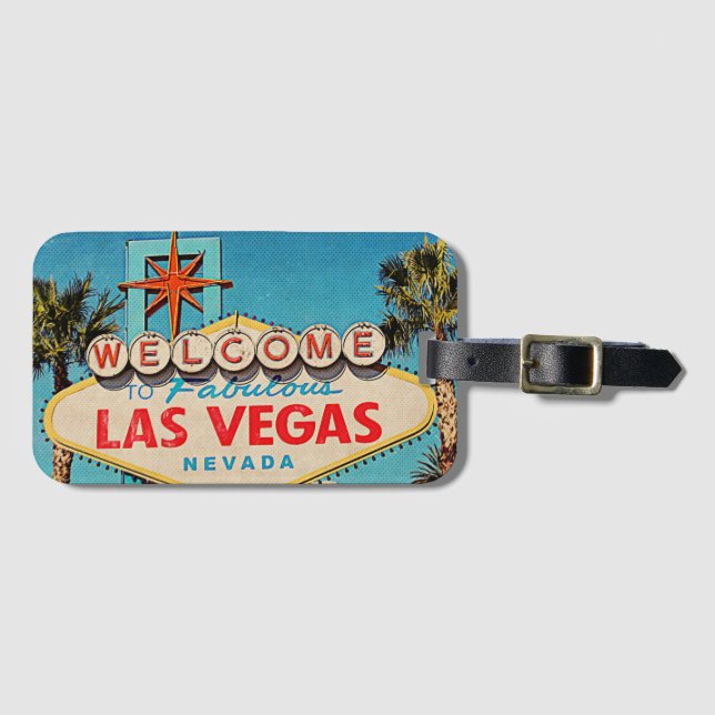 Étiquette À Bagage Faites bon accueil à Las Vegas fabuleux NEVADA (Devant Horizontal)
