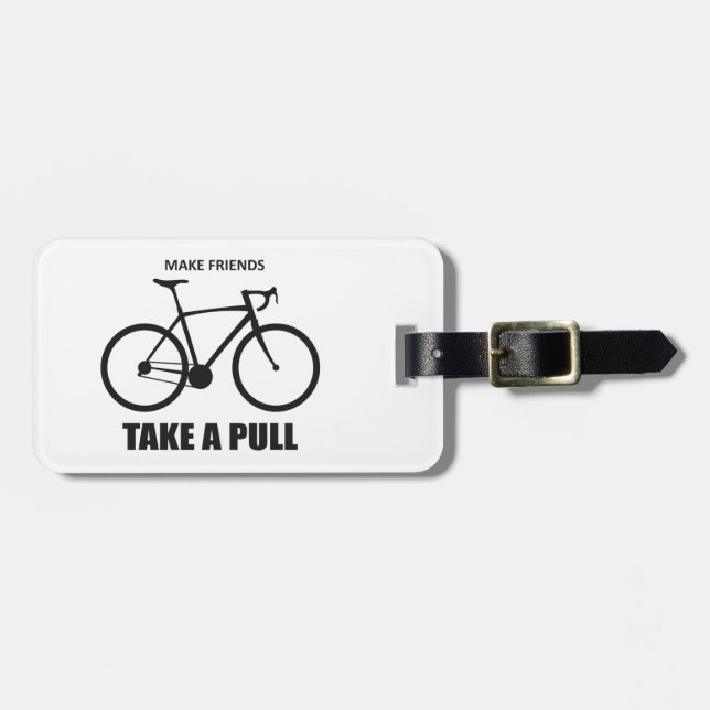 Étiquette À Bagage Faites Faire Un Tour À Vélo À Vos Amis (Devant horizontal)