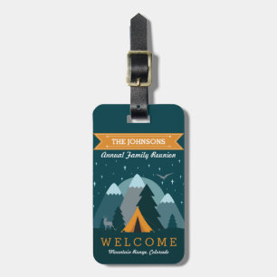 Étiquette À Bagage Faites votre propre camping Mountain Outdoor Adven