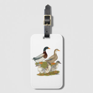Étiquette À Bagage Famille de canards de Saxe
