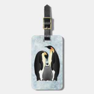Étiquette À Bagage famille des pingouins