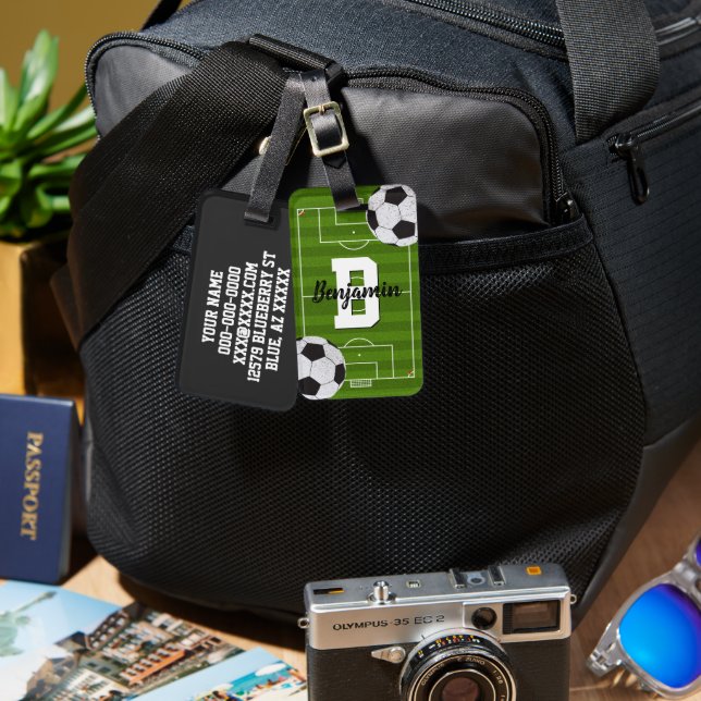 Étiquette À Bagage Fans de football (Recto & Verso)