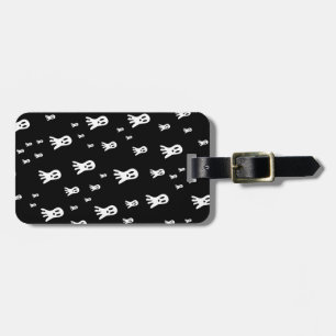 Étiquette À Bagage Fantômes d'Halloween foncé