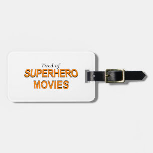 Étiquette À Bagage Fatigué Des Films Superhero