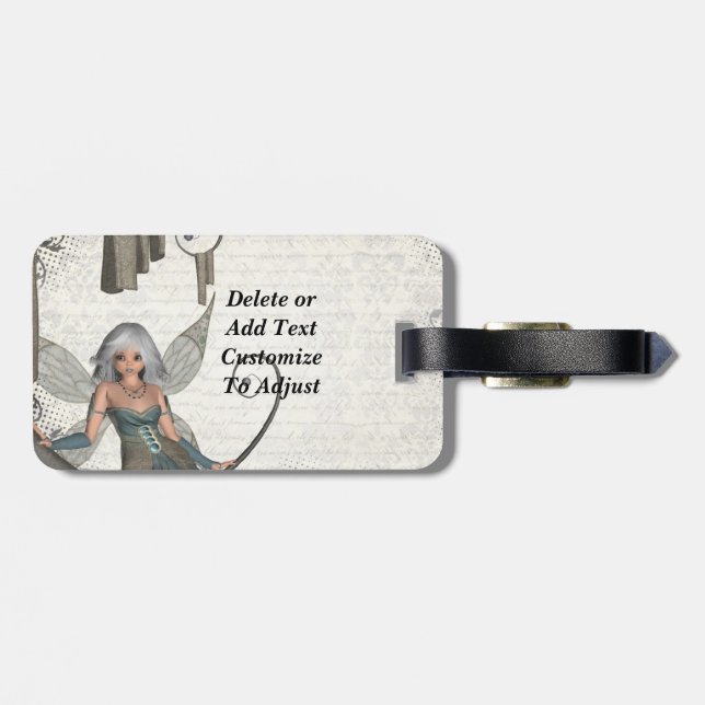 Étiquette À Bagage Fée mignonne de manga (Dos horizontal)