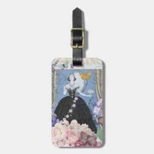 Étiquette À Bagage Femme élégante bleue Robe florale Chic