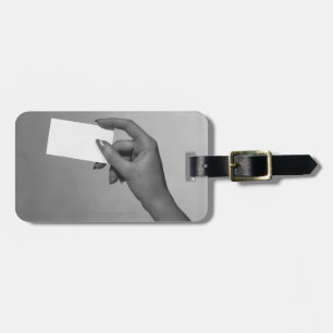 Étiquette À Bagage Femme tenant la carte