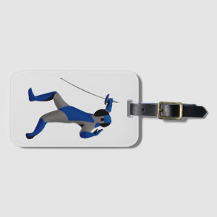 Étiquette À Bagage Fencer bleu
