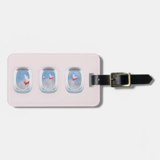 Étiquette À Bagage Fenêtre Avion passé par vol de porcs