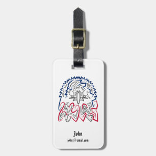 Étiquette À Bagage Fête de l'Indépendance Aigle américain