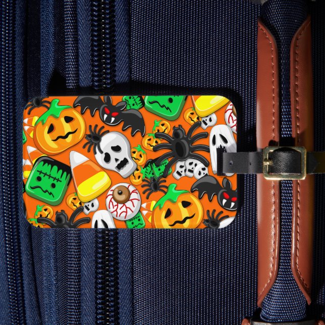 Étiquette À Bagage Fête des Candies Éffrayantes d'Halloween (Insitu Rectoal 4)