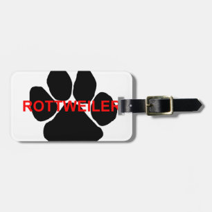 Étiquette À Bagage feuille de nom rottweiler