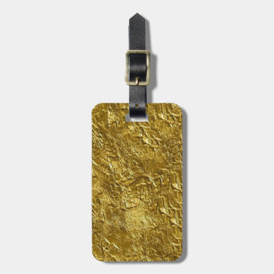 Étiquette À Bagage Feuille d'or Imprimer étiquette de bagages