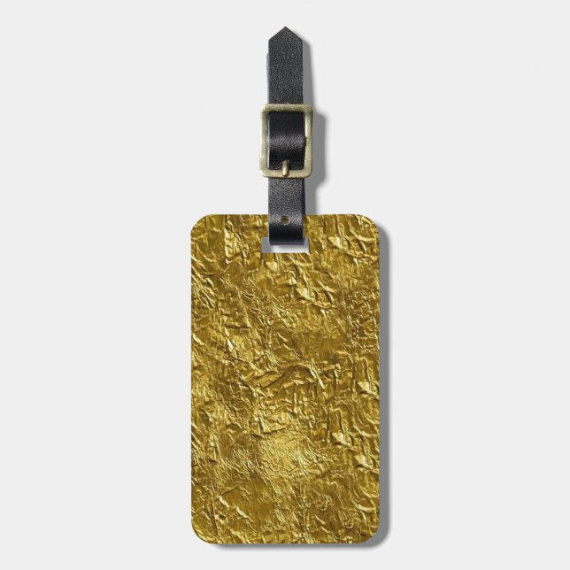 Étiquette À Bagage Feuille d'or Imprimer étiquette de bagages (Devant Vertical)