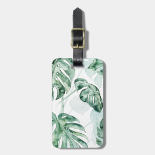 Étiquette À Bagage Feuille fractionnée de palme tropicale
