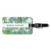Feuilles de palme tropicale Nom personnalisé