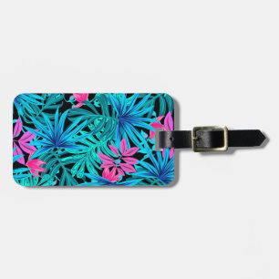 Étiquette À Bagage Feuilles tropicaux