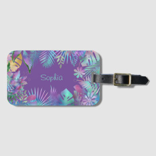 Étiquette À Bagage Feuilles tropicaux Iridescendant, do-it-yourself N