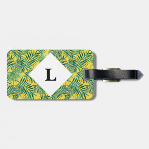Étiquette À Bagage Feuilles tropicaux personnalisés Balise bagage bri