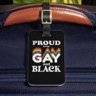 Étiquette À Bagage Fière D'Être Gay Et Noir De Fierté LGBT
