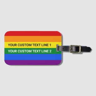 Étiquette À Bagage Fierté arc-en-ciel de texte personnalisé