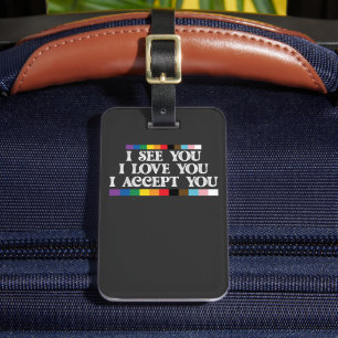 Étiquette À Bagage Fierté LGBT Je Vois L'Amour Accepter Votre Soutien