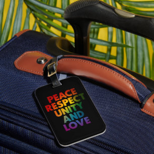 Étiquette À Bagage Fierté Paix Respect Unité Et Amour 