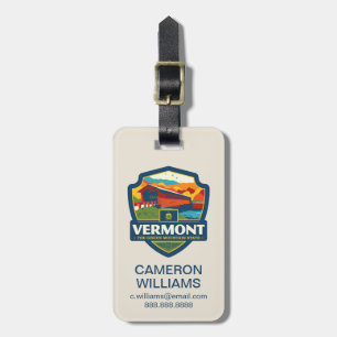Étiquette À Bagage Fierté   Vermont d'état