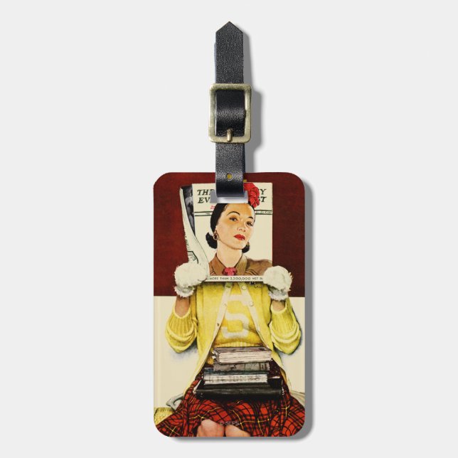 Étiquette À Bagage Fille de couverture (Devant Vertical)