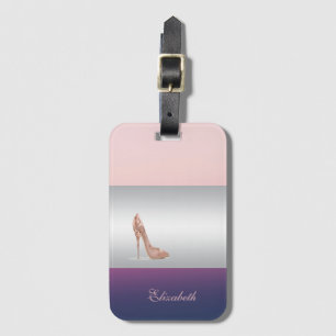 Étiquette À Bagage Fille moderne élégante, talon