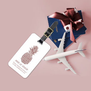 Étiquette À Bagage Fille Parties scintillant rose ananas Bachelorette