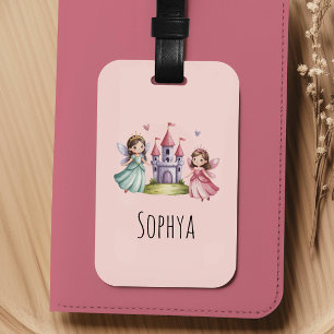 Étiquette À Bagage Filles Mignon Rose Fée Princesse Enfants