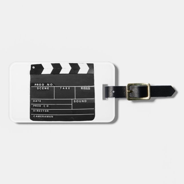 Étiquette À Bagage Film Vidéo production Vidéo Carton Clapper (Devant horizontal)