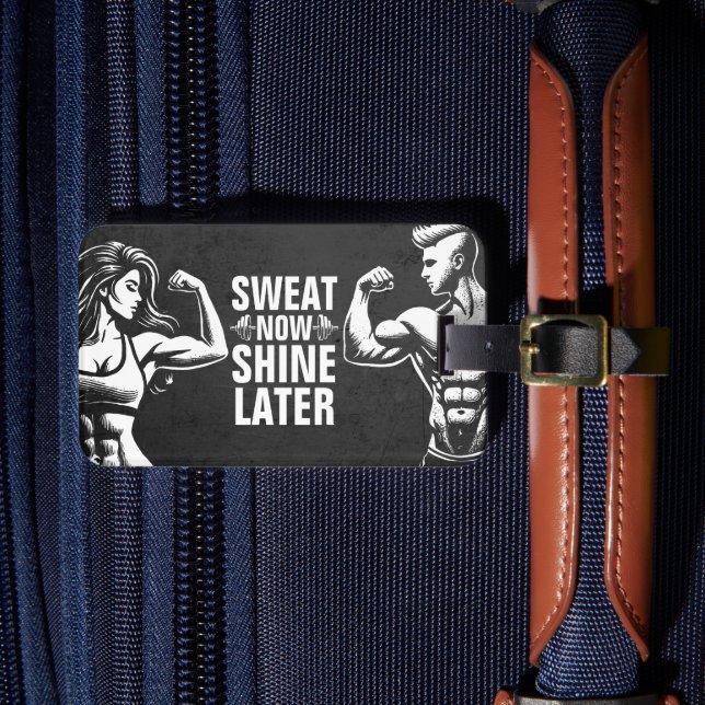 Étiquette À Bagage Fitness Gym entraînement Bodybuilding Motivation (Insitu Rectoal 4)