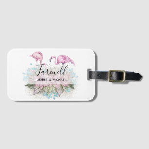 Étiquette À Bagage Flamants roses Adieu Adieu Bon Voyage Amis cadeaux