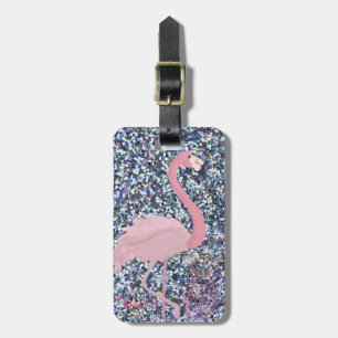Étiquette À Bagage Flamingo Rose Féminin,Ananas,Paillettes-Personnali