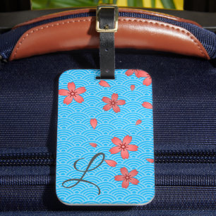 Étiquette À Bagage Fleur de cerisier rose
