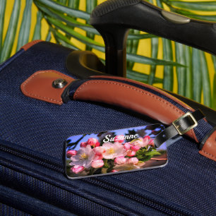 Étiquette À Bagage Fleur de crabe printanière fleurs personnalisées