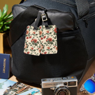 Étiquette À Bagage Fleur de jardin rustique - Vintage motif floral ro
