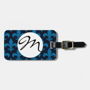 Étiquette À Bagage Fleur de lis Motif Classic