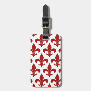 Étiquette À Bagage Fleur de lis Motif Classic