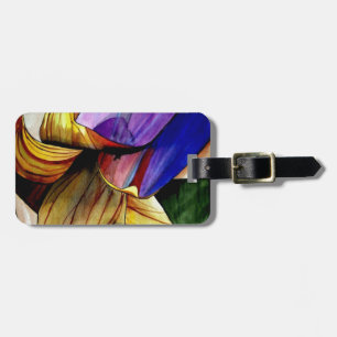 Étiquette À Bagage Fleur Fritillaire violet couleur d'origine art