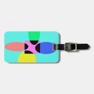 Étiquette À Bagage Fleur futuriste