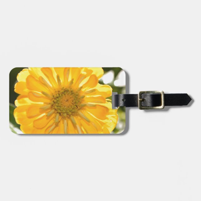Étiquette À Bagage Fleur jaune fleurie jaune marguerite jaune (Devant horizontal)