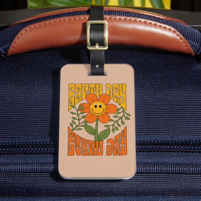 Étiquette À Bagage Fleur marguerite rétro des années 70 (Insitu Rectoal 2)